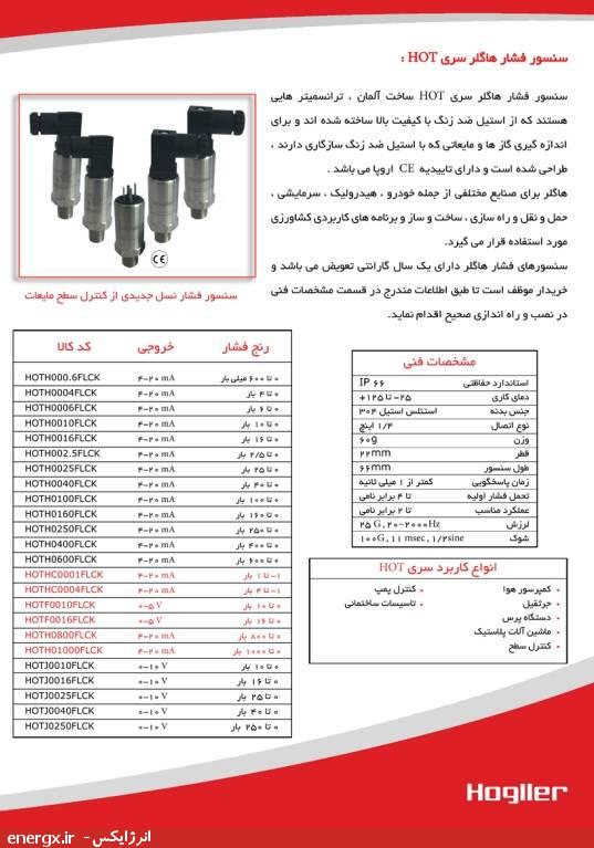 ترانسمیترهای فشار قلمی هاگلر (Hogller) 